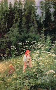 Menina entre as flores silvestres, 1880